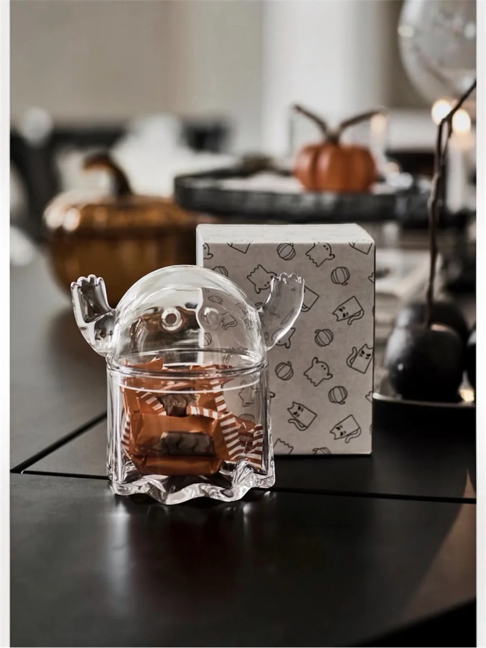 IKEA KUSTFYR Bowl With Lid, Ghost Clear Glass, 5